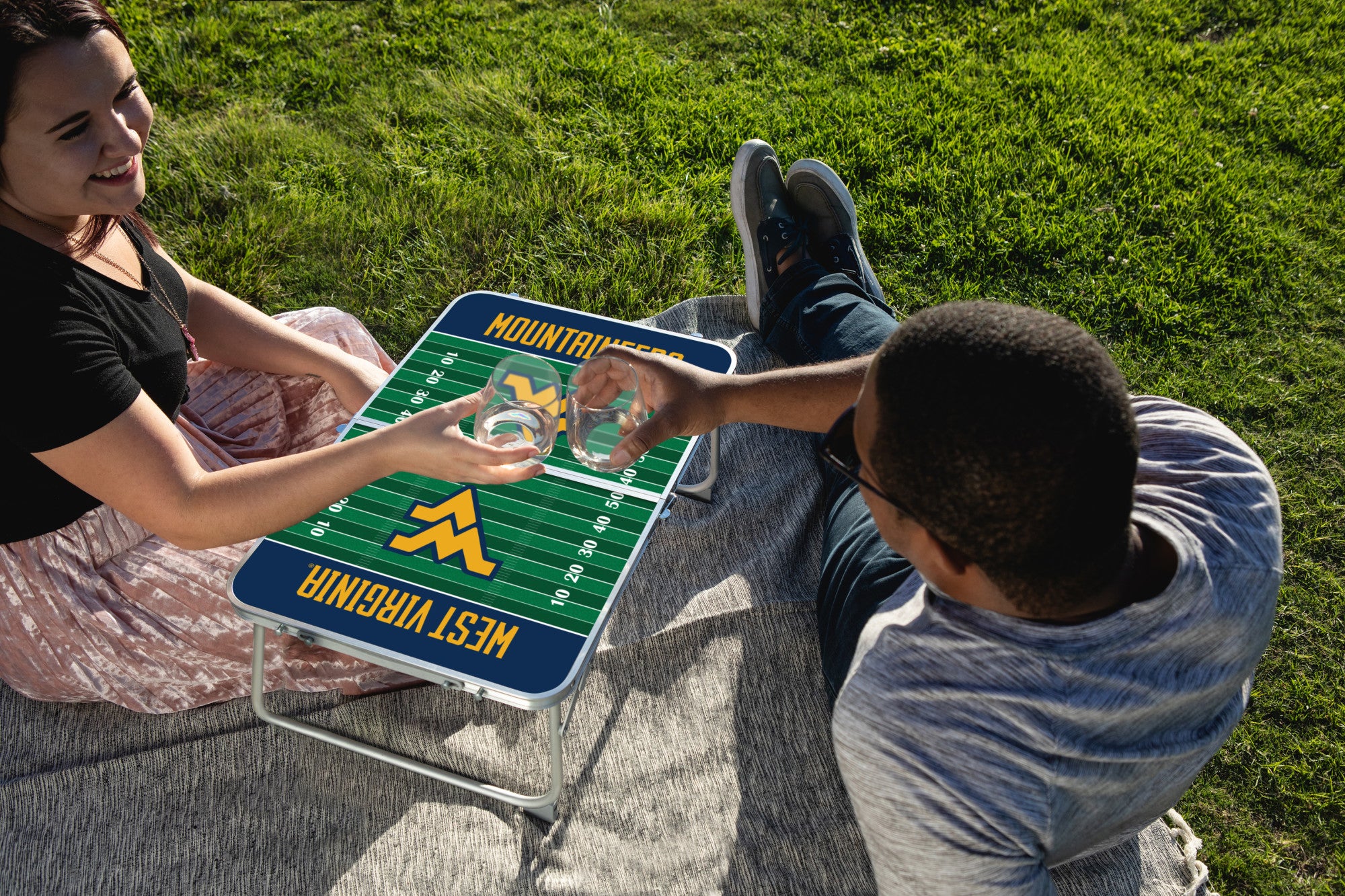 West Virginia Mountaineers - Concert Table Mini Portable Table