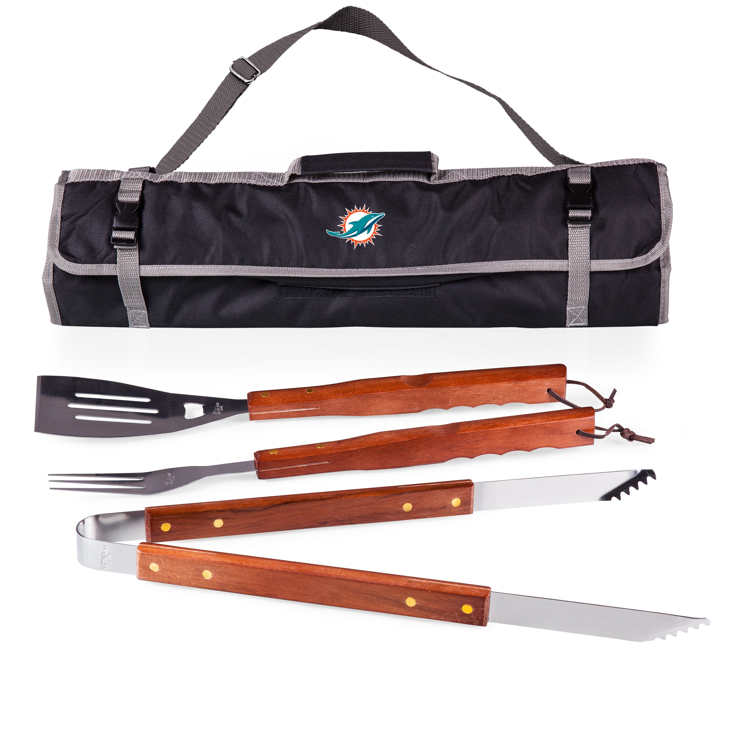 Miami Dolphins - 3-Piece BBQ Tote & Grill Set