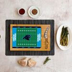 Carolina Panthers Football Field - Icon Glass Top Cutting Board & Knife Set