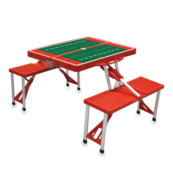 Louisville Cardinals Football Field - Picnic Table Portable Folding Table with Seats