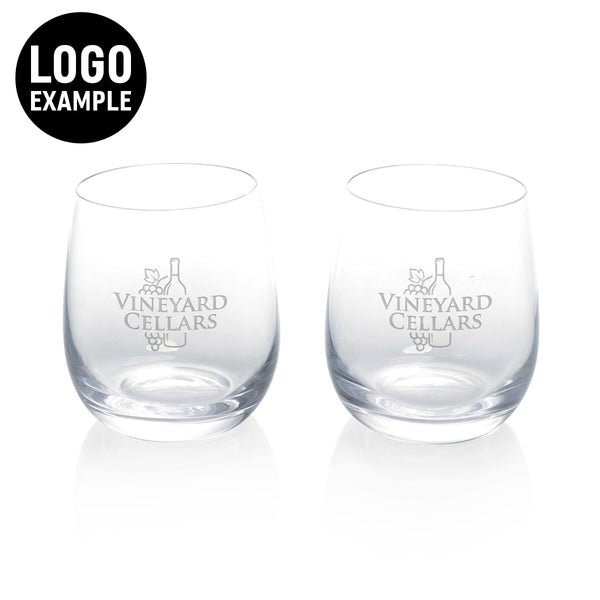 Set of 2 Stemless Wine Glasses