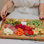 Ventana - Tempered Glass and Acacia Cheese Board and Knife Set