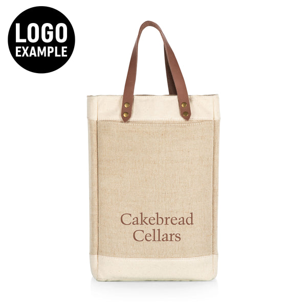 Pinot Jute 2 Bottle Insulated Wine Bag