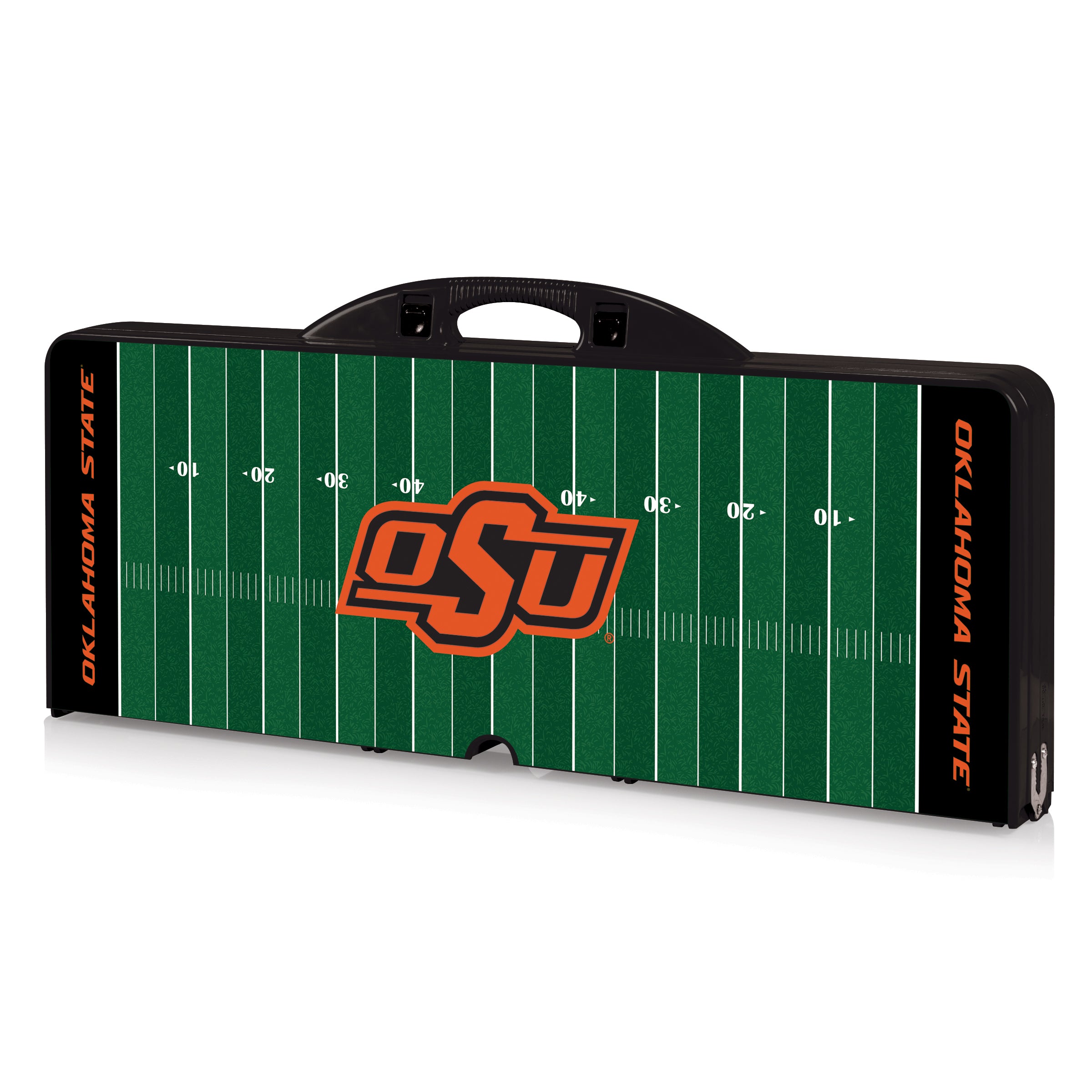 Oklahoma State Cowboys Football Field - Picnic Table Portable Folding Table with Seats