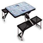 Hockey Rink - New York Rangers - Picnic Table Portable Folding Table with Seats
