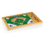 New York Yankees Baseball Diamond - Icon Glass Top Cutting Board & Knife Set