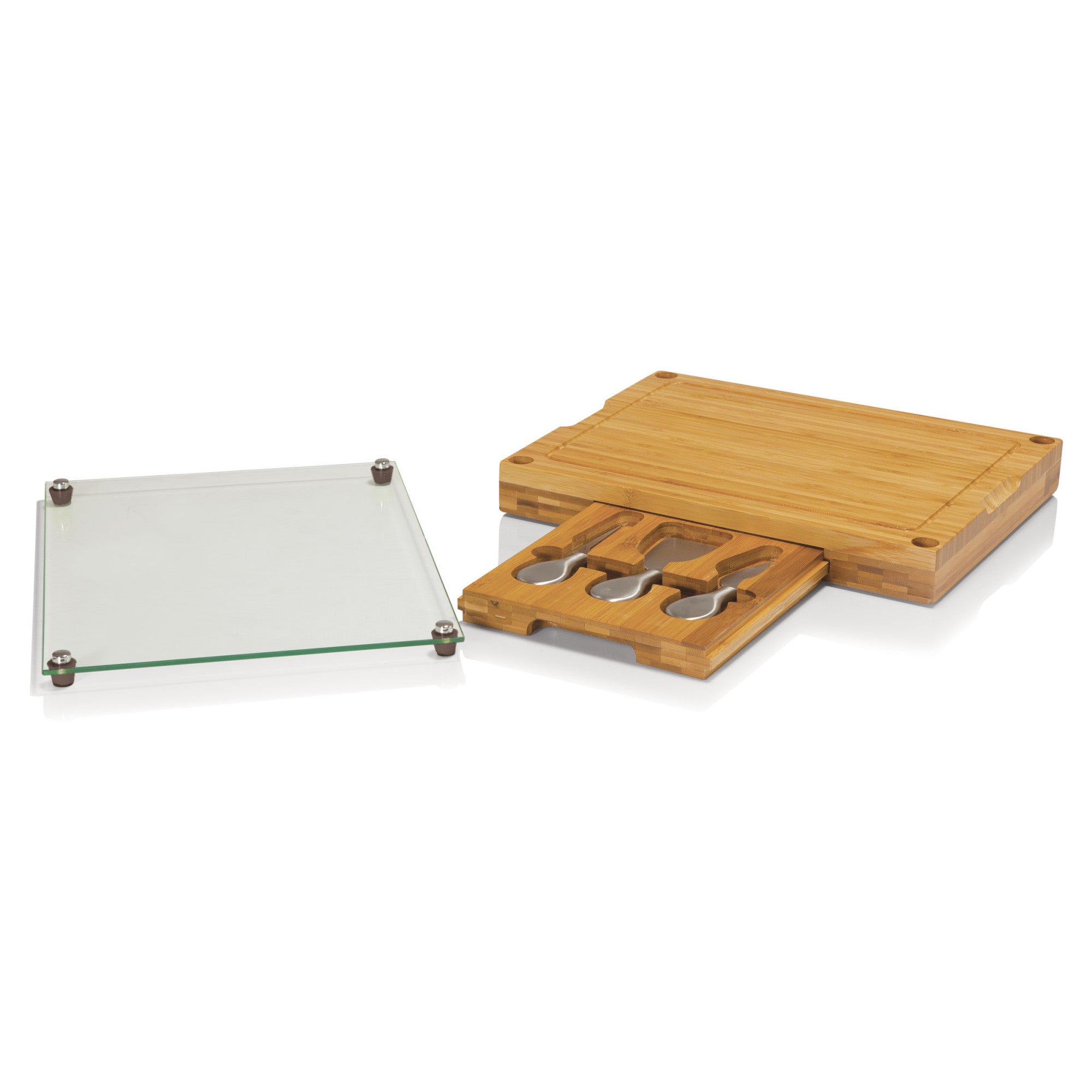 Green Bay Packers - Concerto Glass Top Cheese Cutting Board & Tools Set
