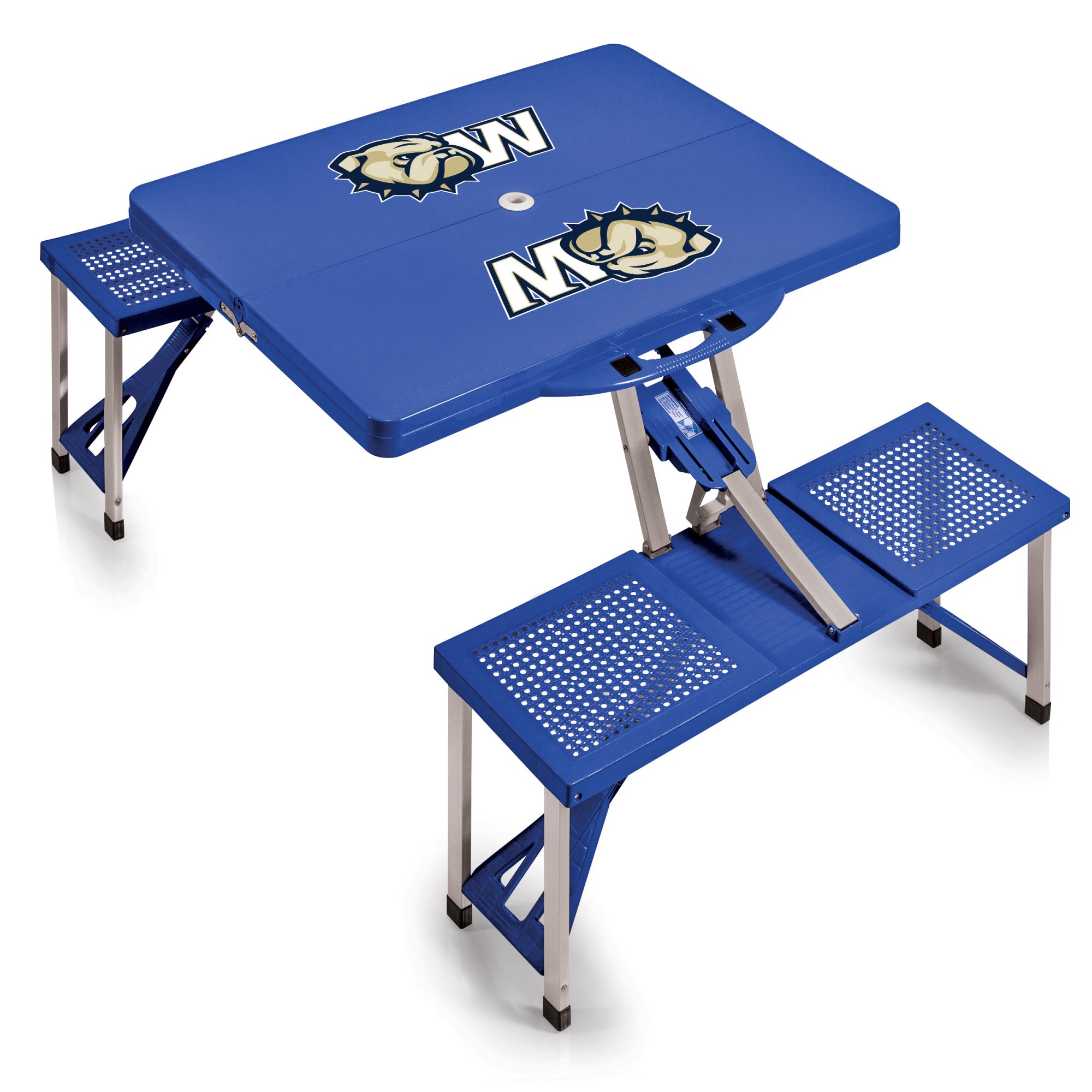 Wingate University Bulldogs - Picnic Table Portable Folding Table with Seats