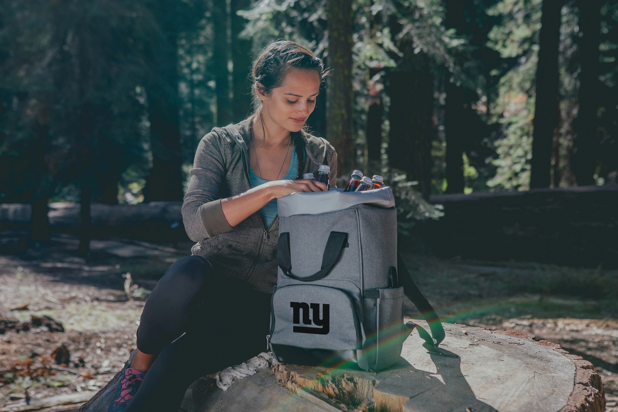 New York Giants - On The Go Roll-Top Backpack Cooler