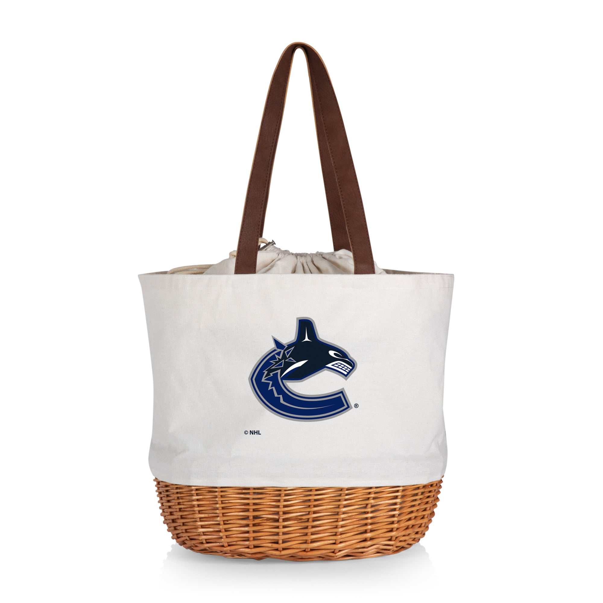 Vancouver Canucks - Coronado Canvas and Willow Basket Tote