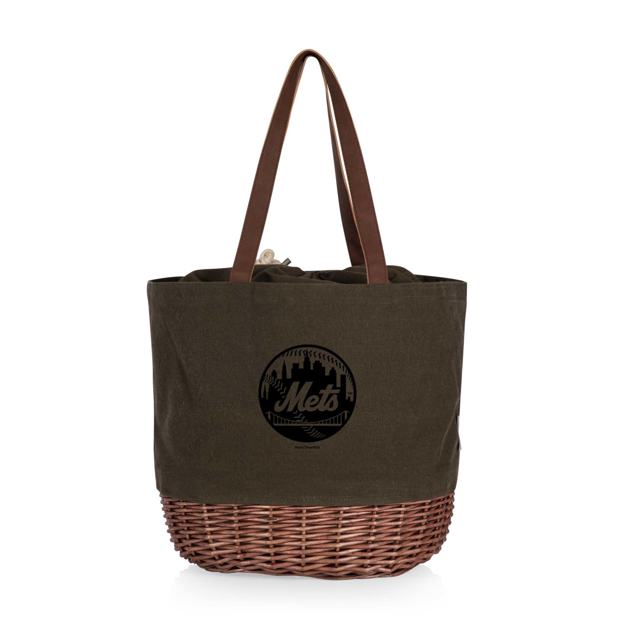 New York Mets - Coronado Canvas and Willow Basket Tote