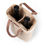 Columbus Blue Jackets - Pinot Jute 2 Bottle Insulated Wine Bag