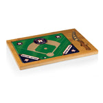 Houston Astros Baseball Diamond - Icon Glass Top Cutting Board & Knife Set