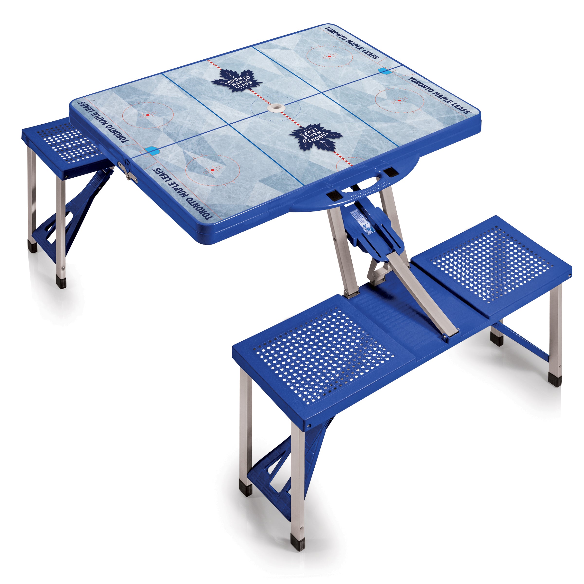Hockey Rink - Toronto Maple Leafs - Picnic Table Portable Folding Table with Seats