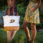 Anaheim Ducks - Coronado Canvas and Willow Basket Tote