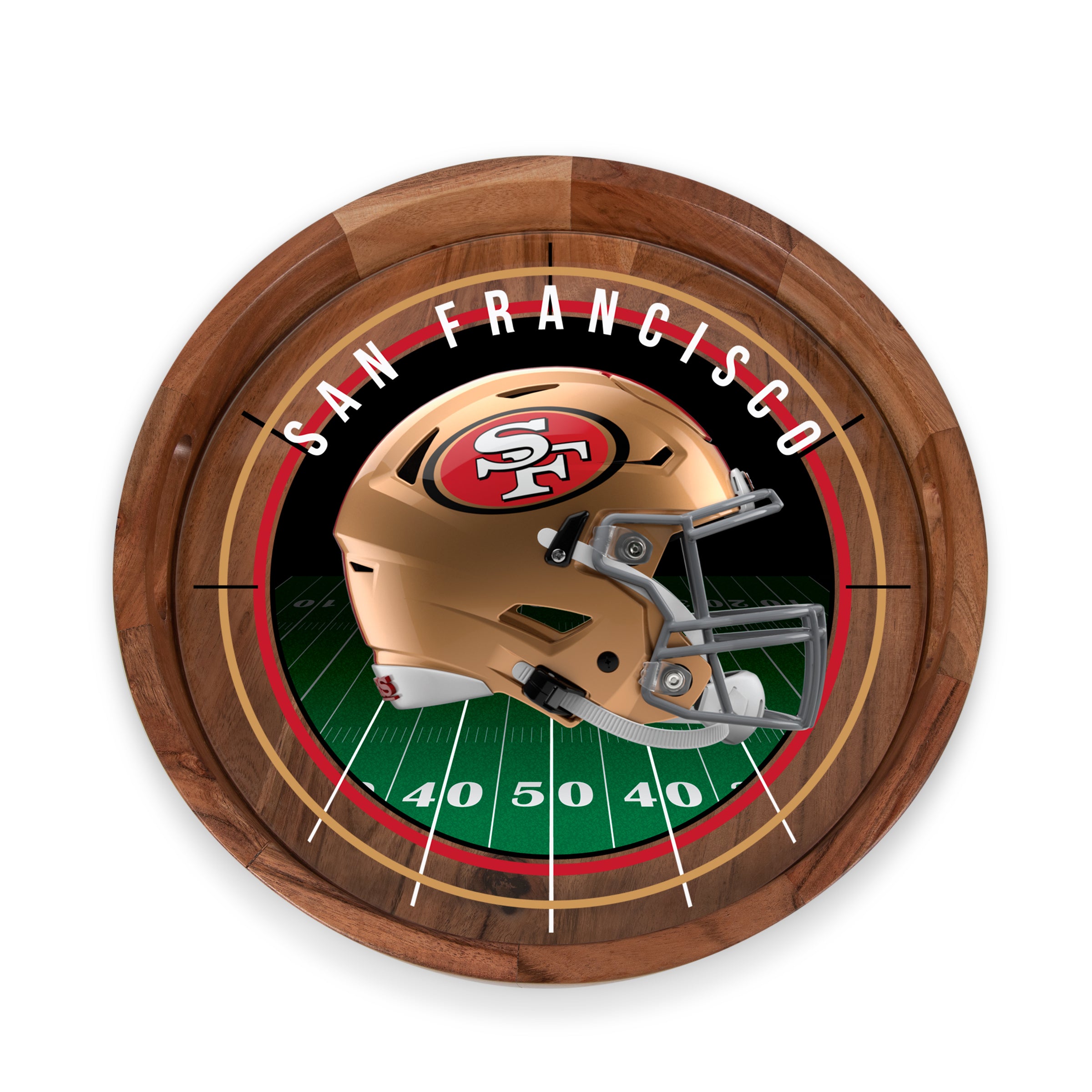 San Francisco 49ers - Barista Serving Tray with Glass Insert