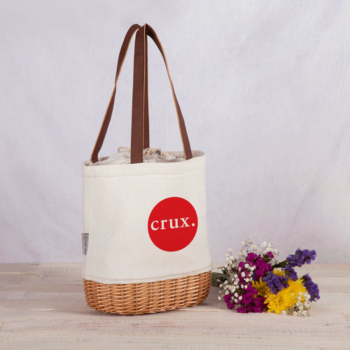 Pico Willow and Canvas Lunch Basket