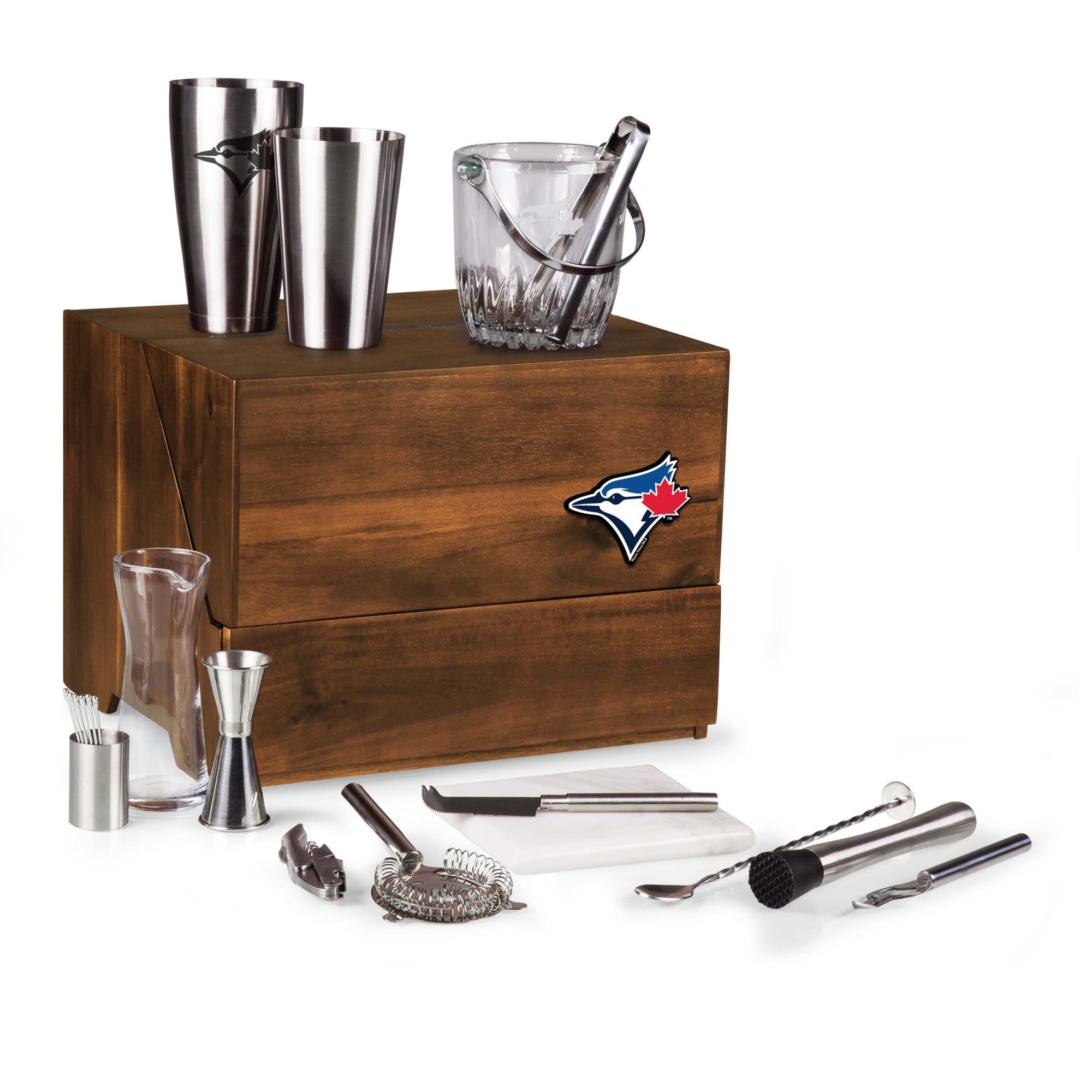 Toronto Blue Jays - Madison Acacia Tabletop Bar Set