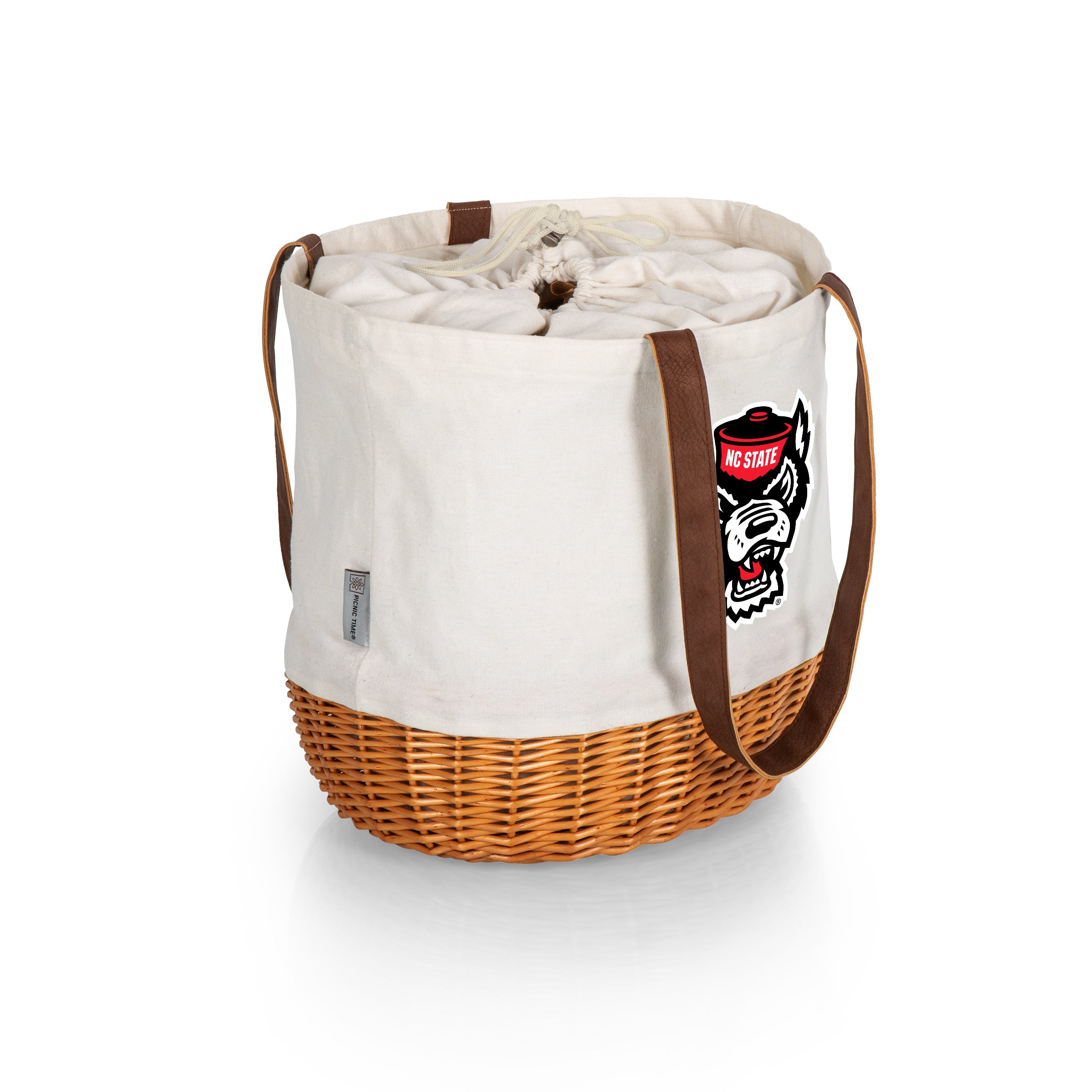 NC State Wolfpack - Coronado Canvas and Willow Basket Tote