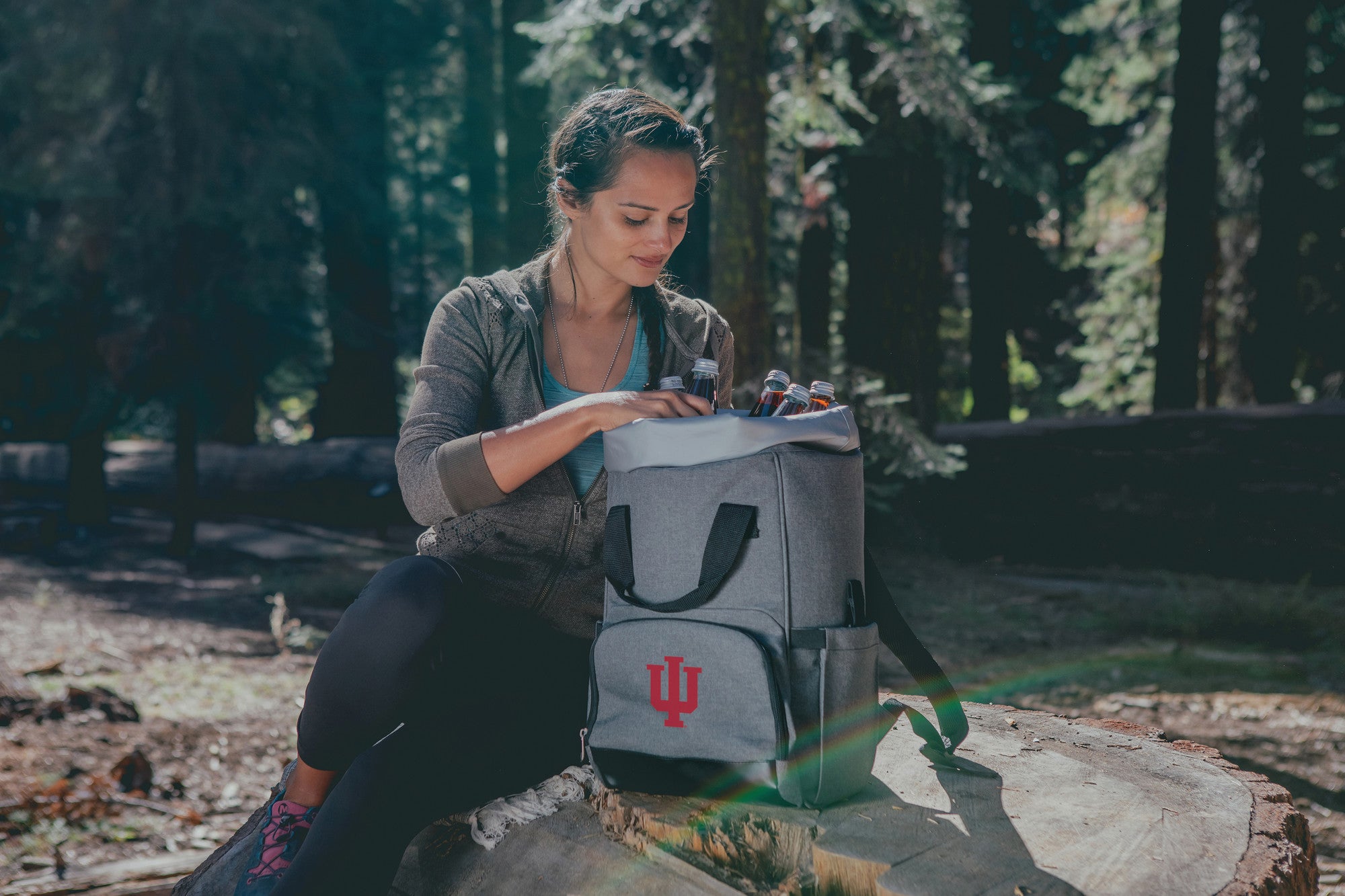 Indiana Hoosiers - On The Go Roll-Top Backpack Cooler