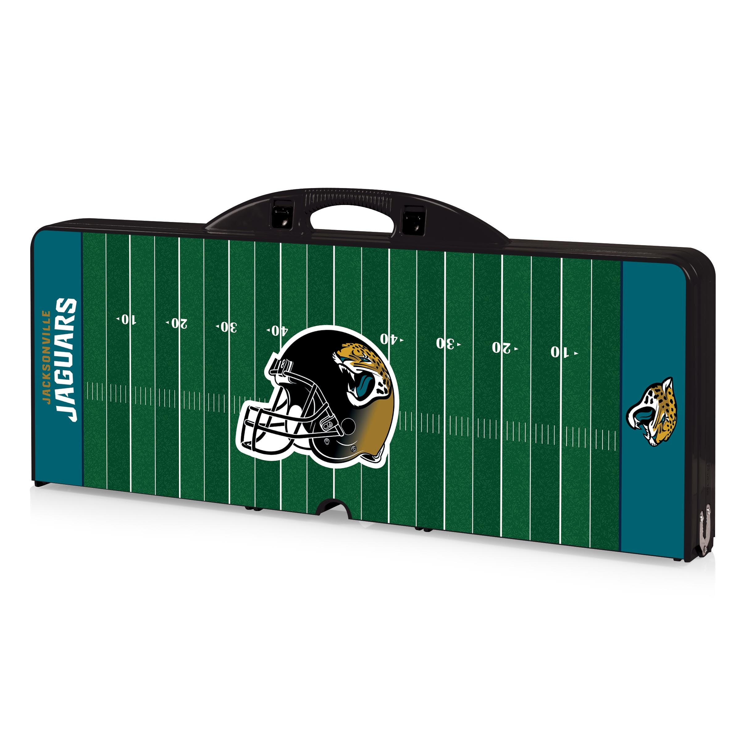 Jacksonville Jaguars Football Field - Picnic Table Portable Folding Table with Seats