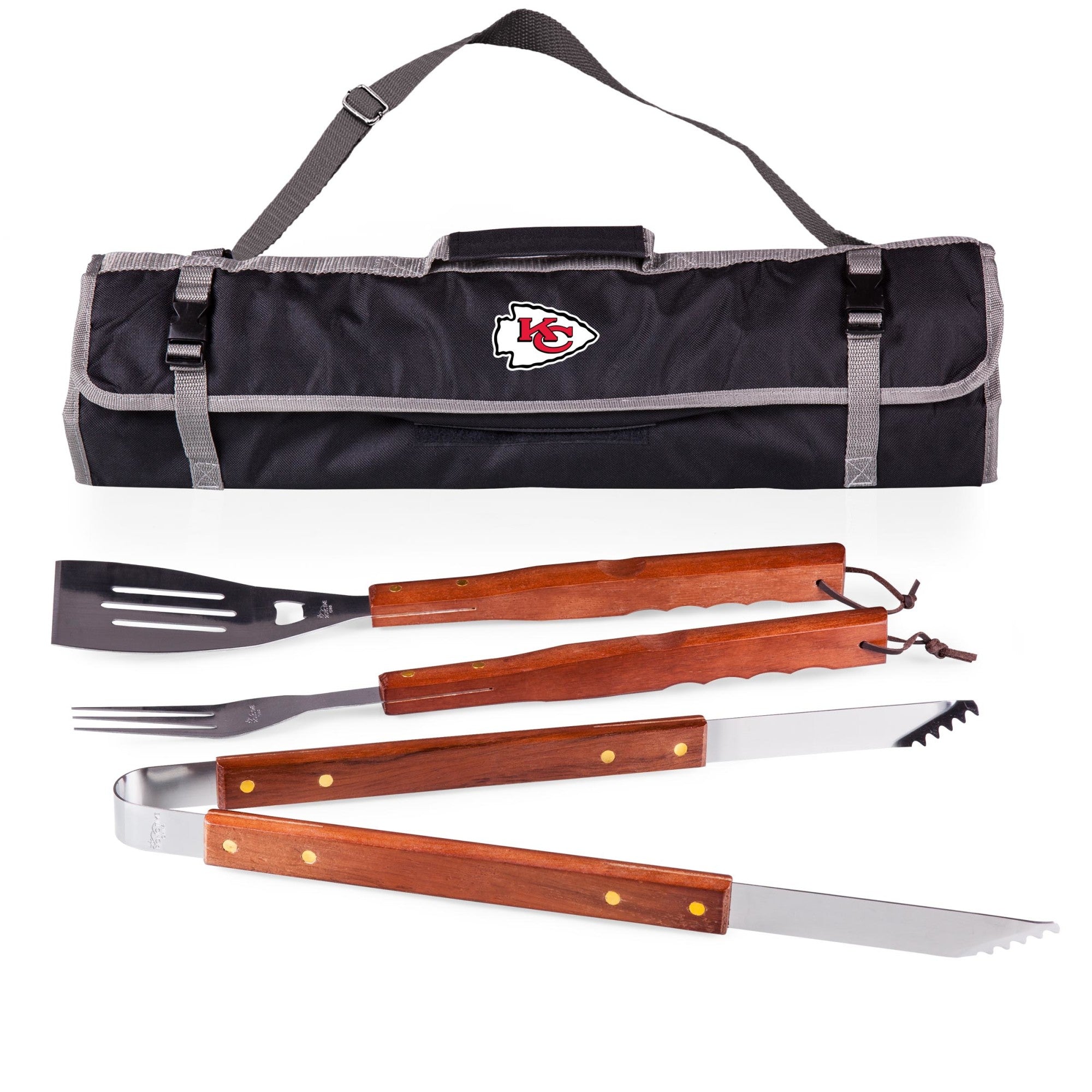 Kansas City Chiefs - 3-Piece BBQ Tote & Grill Set