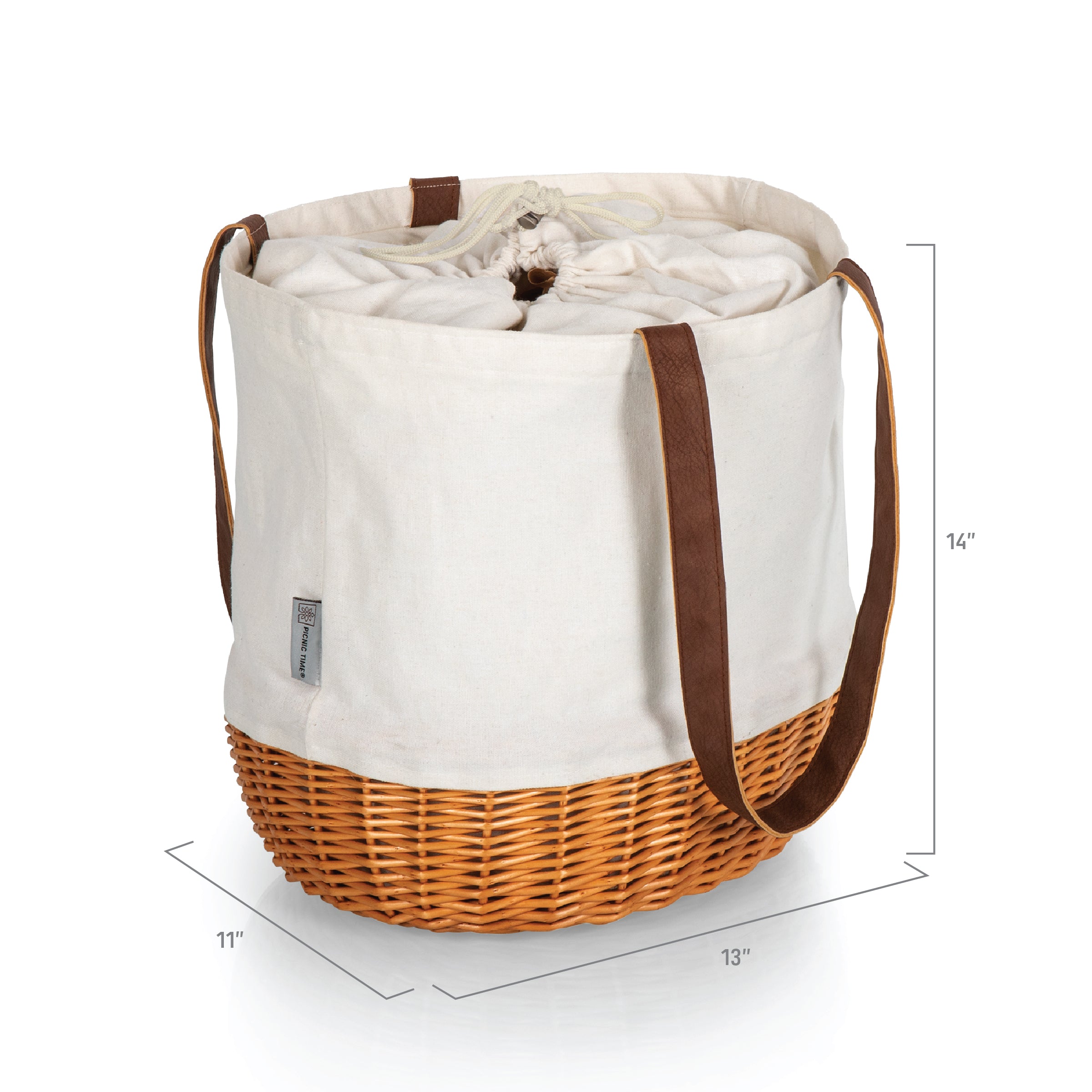 Boise State Broncos - Coronado Canvas and Willow Basket Tote