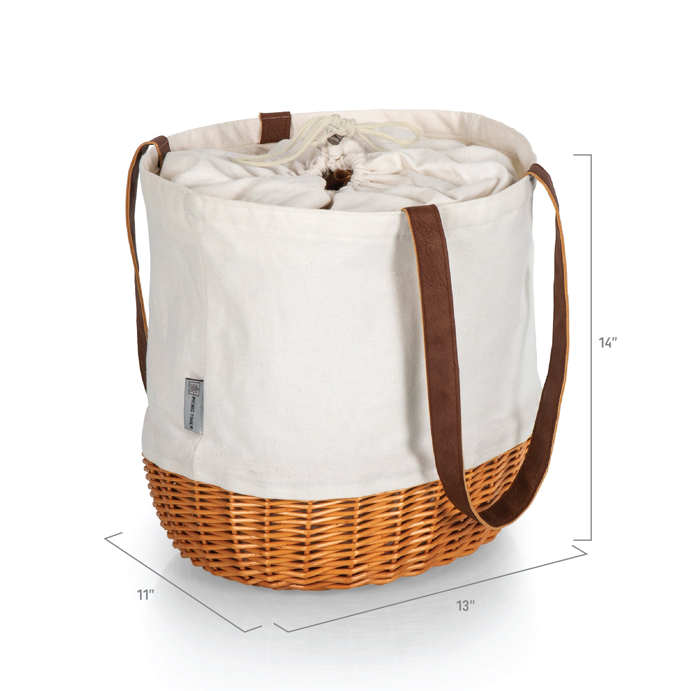 USC Trojans Alternate - Coronado Canvas and Willow Basket Tote