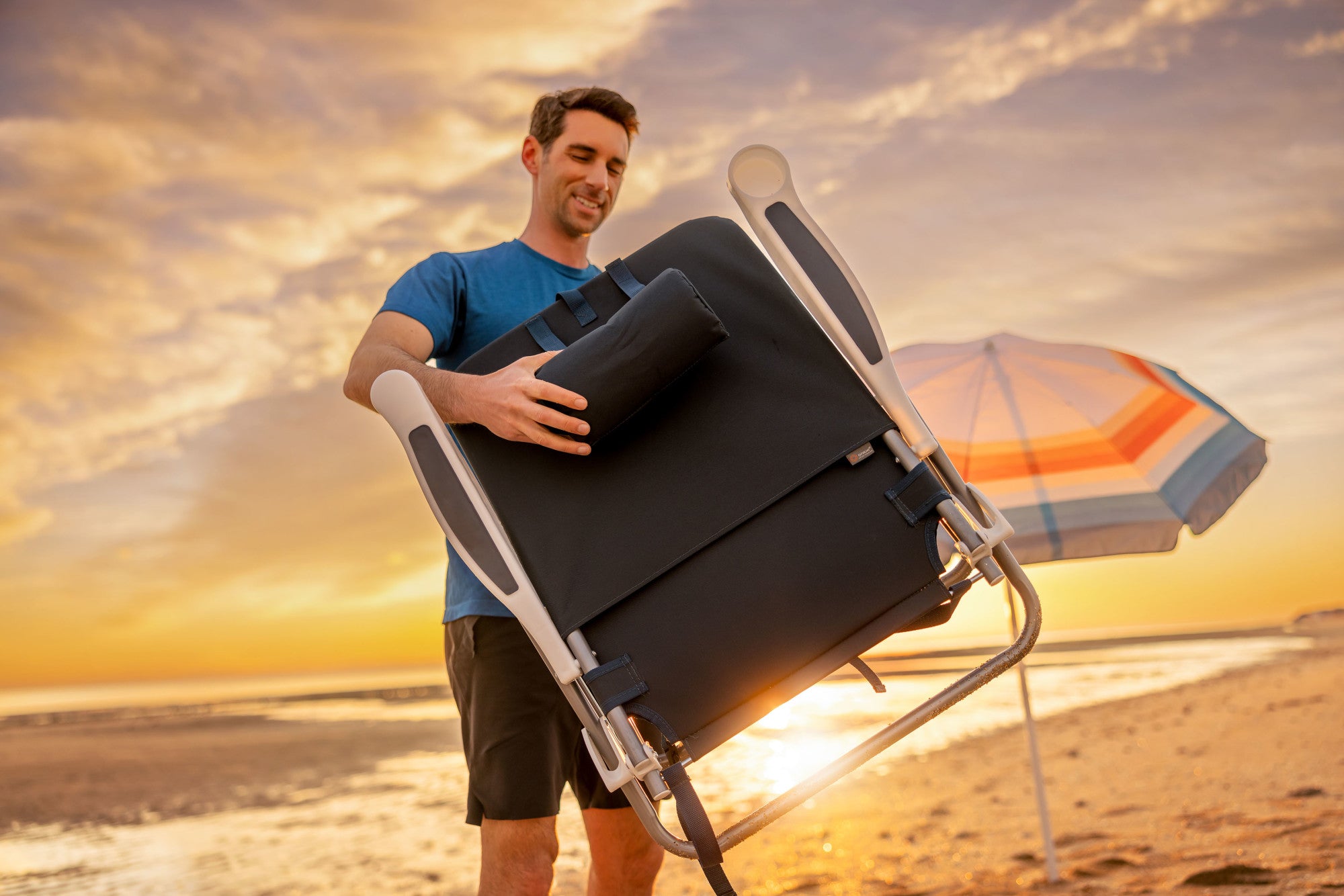 Auburn Tigers - Monaco Reclining Beach Backpack Chair