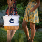 Vancouver Canucks - Coronado Canvas and Willow Basket Tote