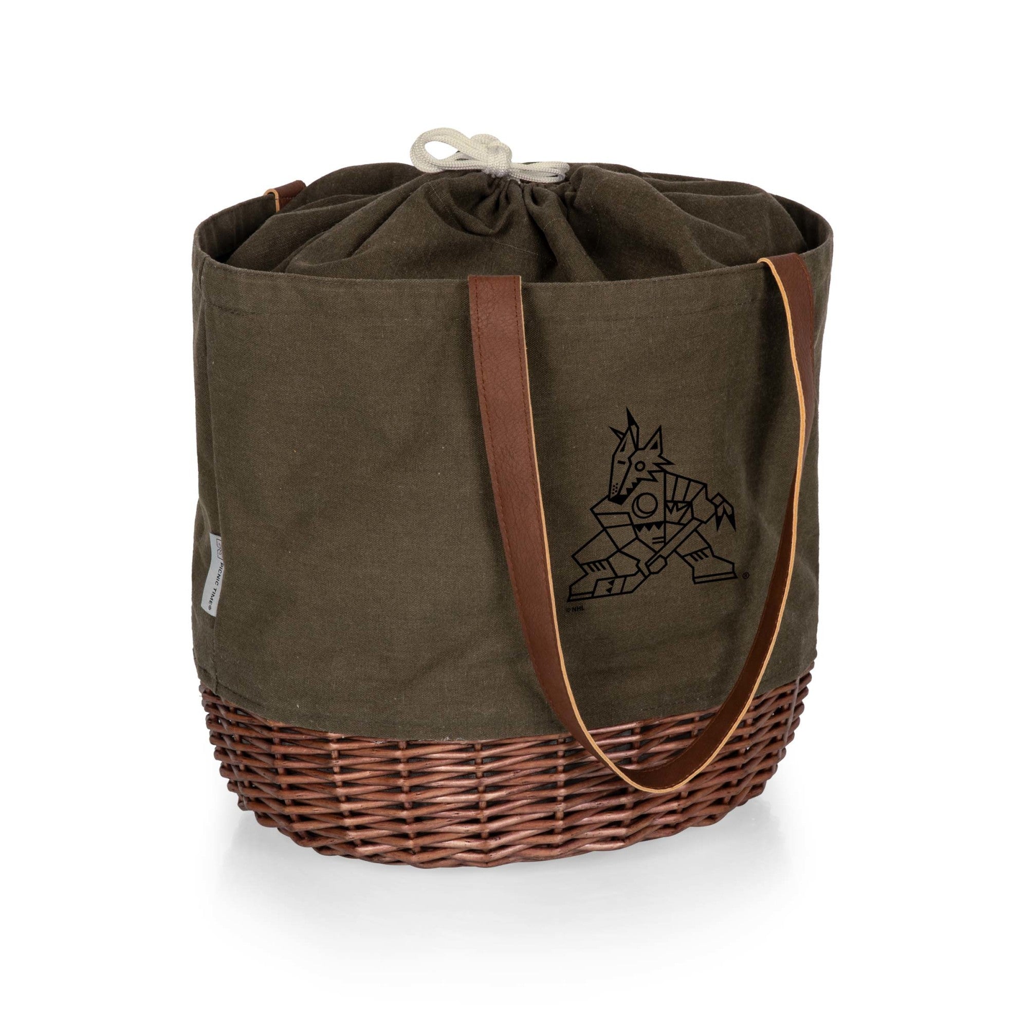 Arizona Coyotes - Coronado Canvas and Willow Basket Tote