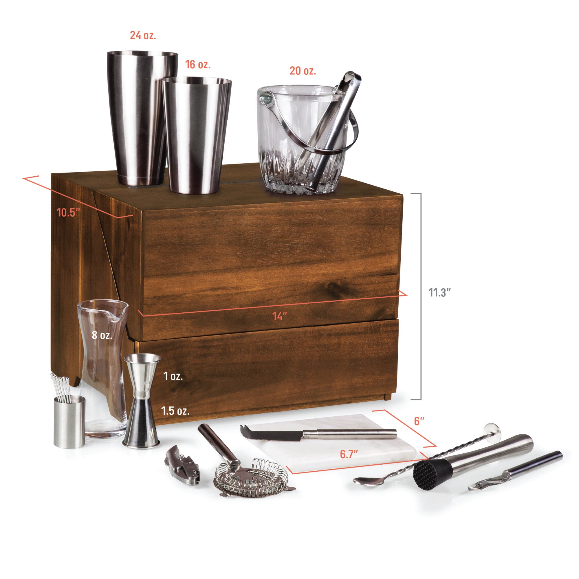 Cleveland Browns - Madison Acacia Tabletop Bar Set