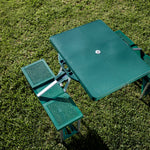 Football Field - Green Bay Packers - Picnic Table Portable Folding Table with Seats