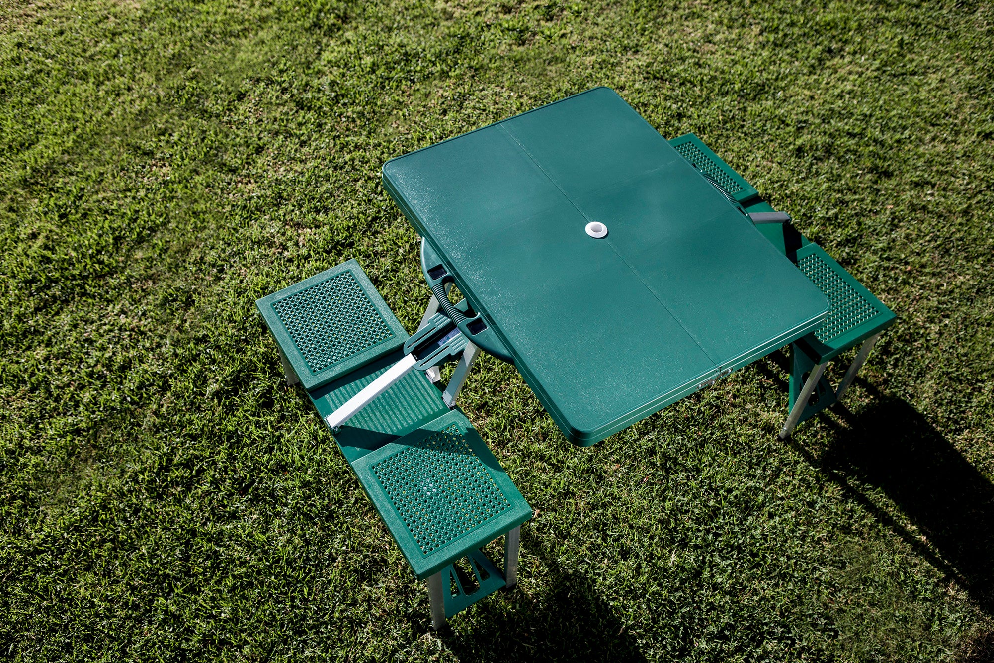 Oregon Ducks Football Field - Picnic Table Portable Folding Table with Seats