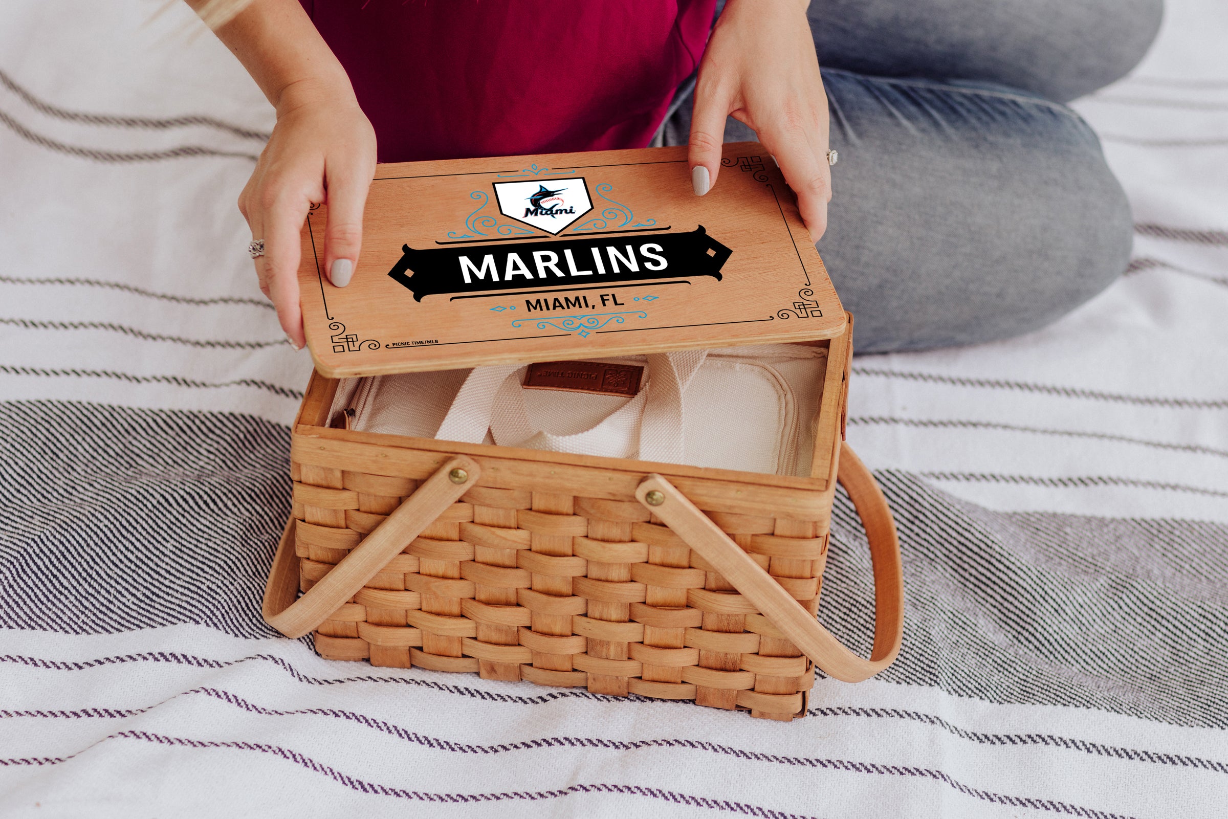 Miami Marlins - Poppy Personal Picnic Basket