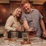 Ambassador Whiskey Box with Decanter and 4 Lowball Glasses