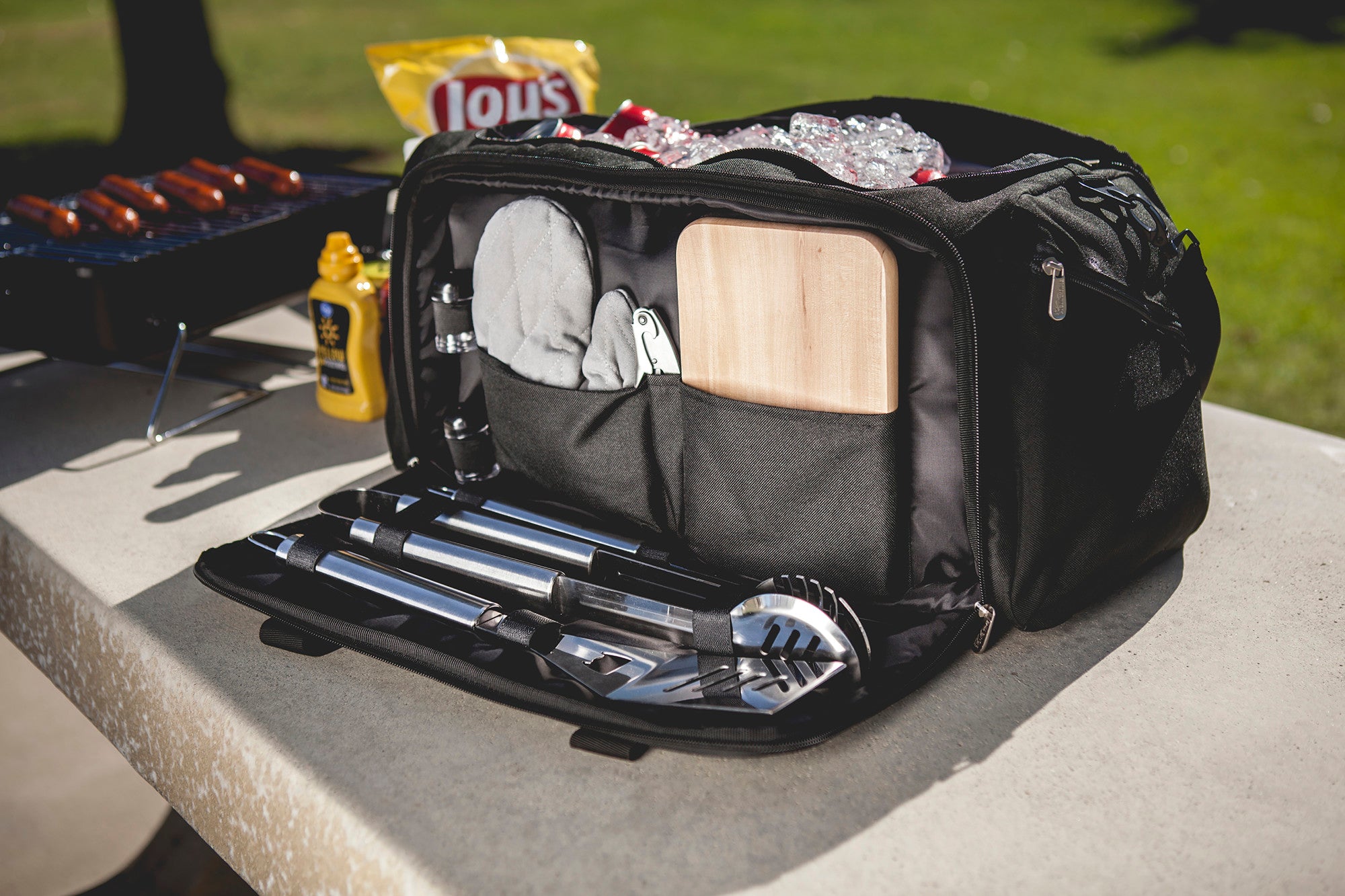 West Virginia Mountaineers - BBQ Kit Grill Set & Cooler