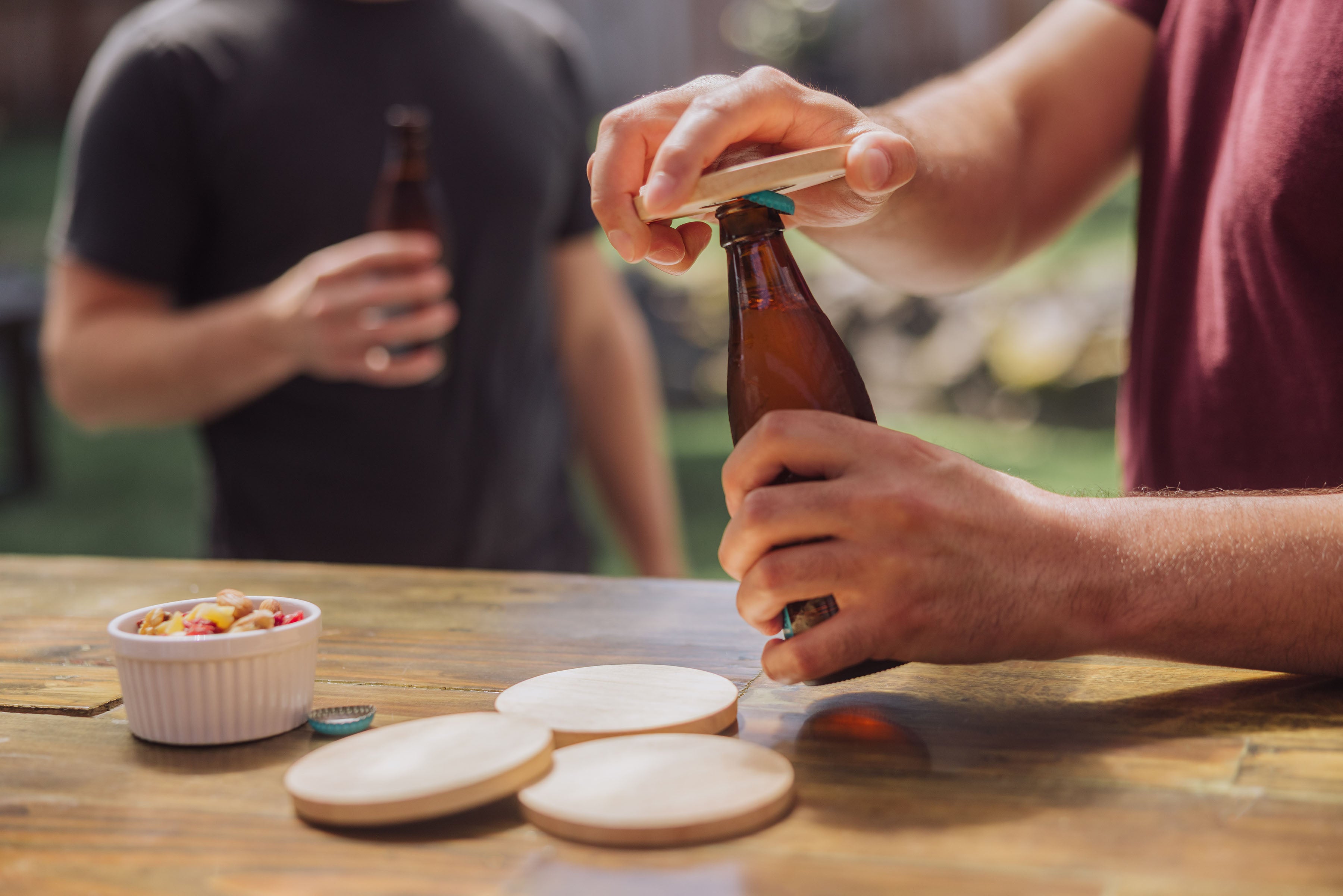 Coasters with Bottle Openers Set of 4