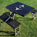 Texas Longhorns - Picnic Table Portable Folding Table with Seats