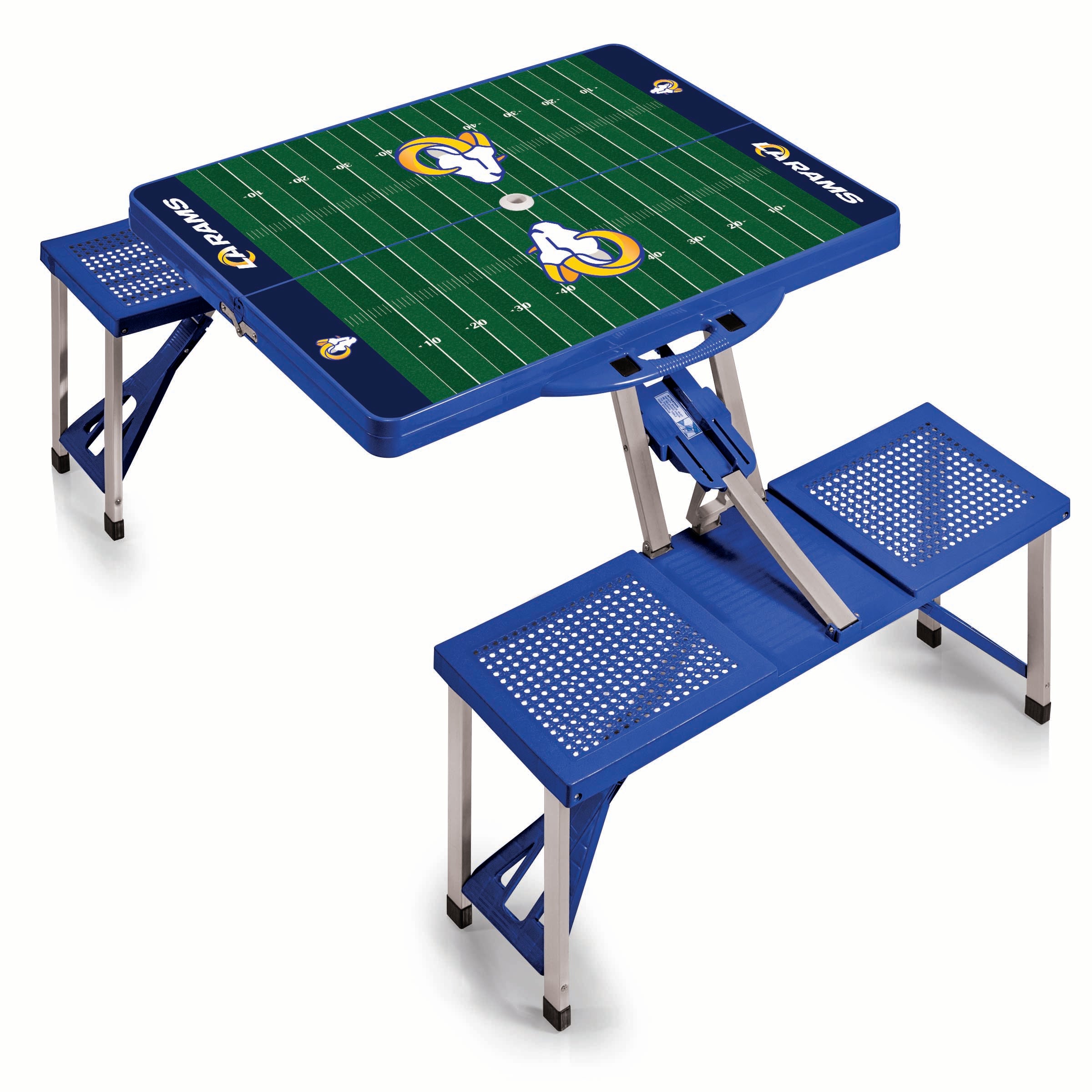 Los Angeles Rams - Picnic Table Portable Folding Table with Seats