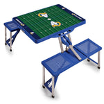 Los Angeles Rams - Picnic Table Portable Folding Table with Seats and Umbrella