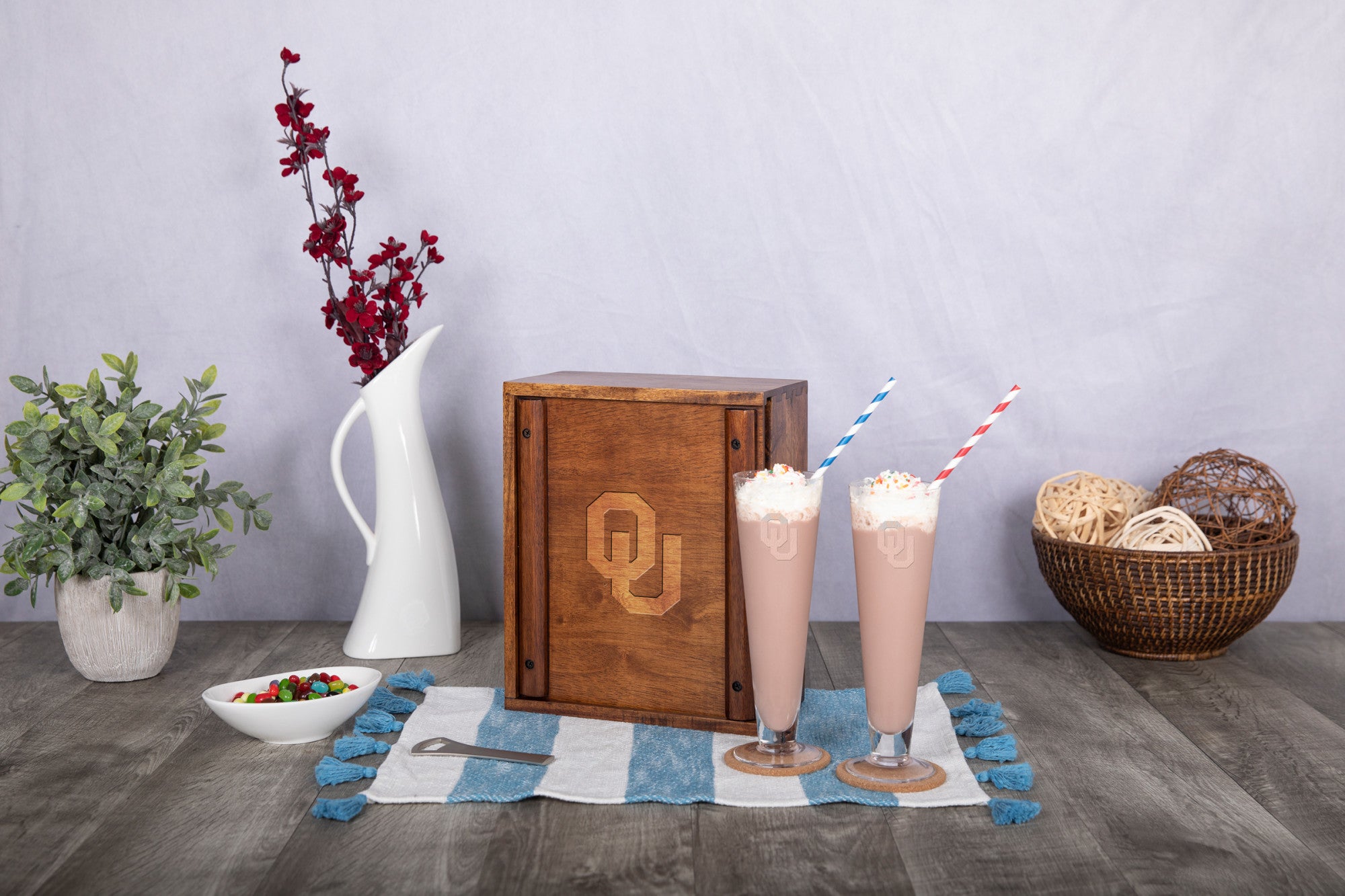 Oklahoma Sooners - Pilsner Beer Glass Gift Set