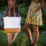 Coronado Canvas and Willow Basket Tote