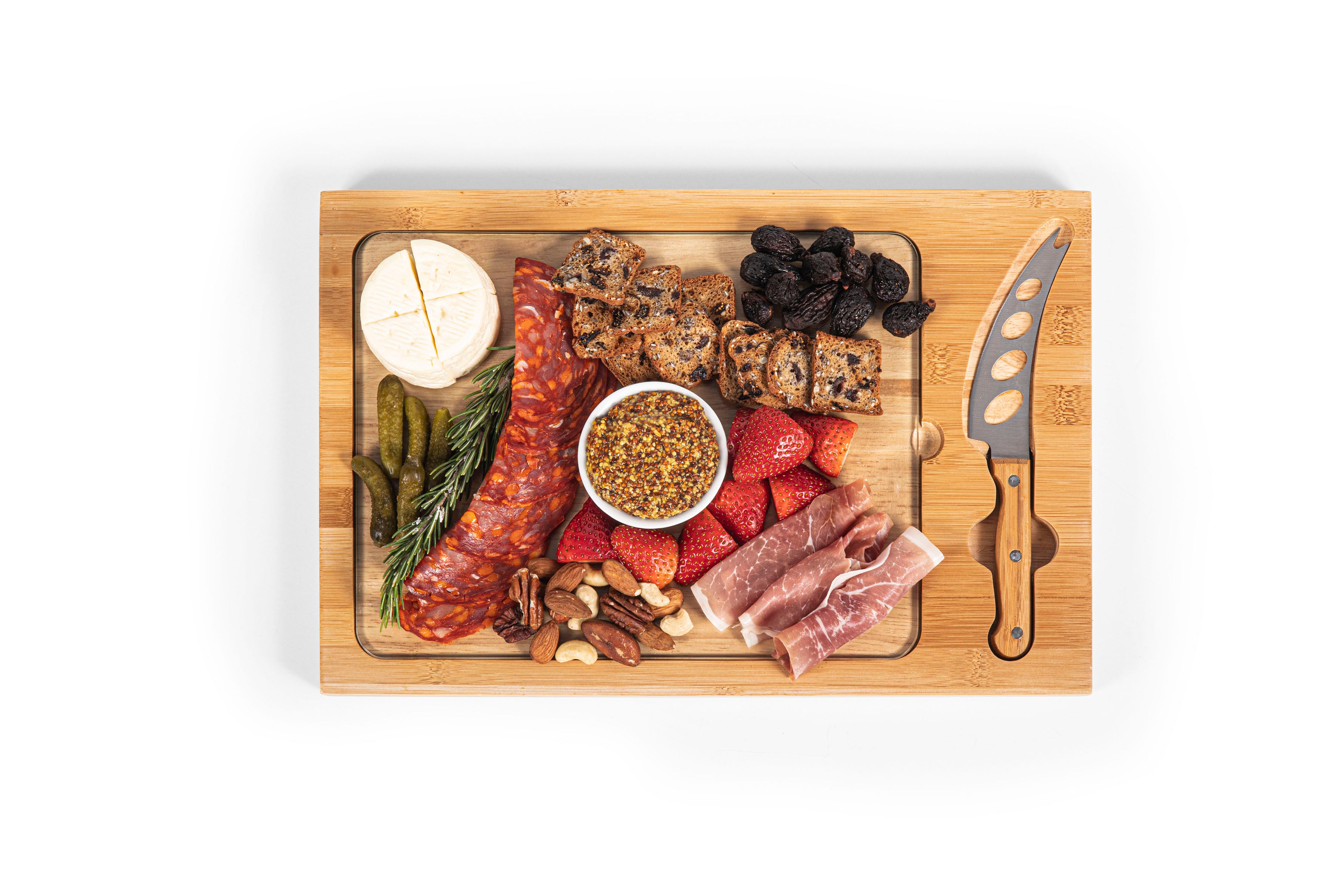 Icon Glass Top Cutting Board & Knife Set
