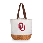 Oklahoma Sooners - Coronado Canvas and Willow Basket Tote