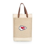 Kansas City Chiefs - Pinot Jute 2 Bottle Insulated Wine Bag