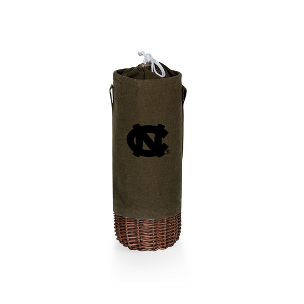 North Carolina Tar Heels - Malbec Insulated Canvas and Willow Wine Bottle Basket