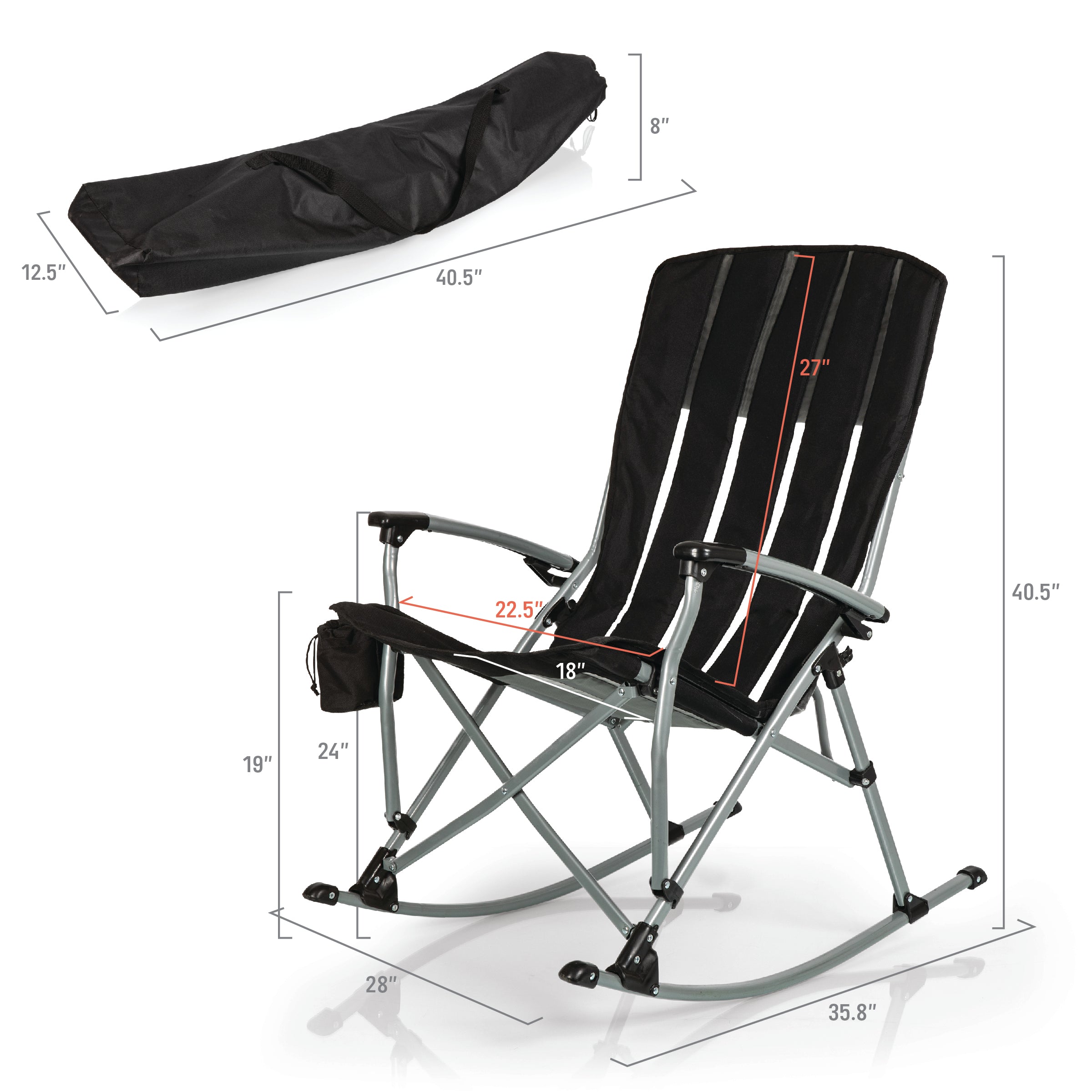 Philadelphia Eagles - Outdoor Rocking Camp Chair