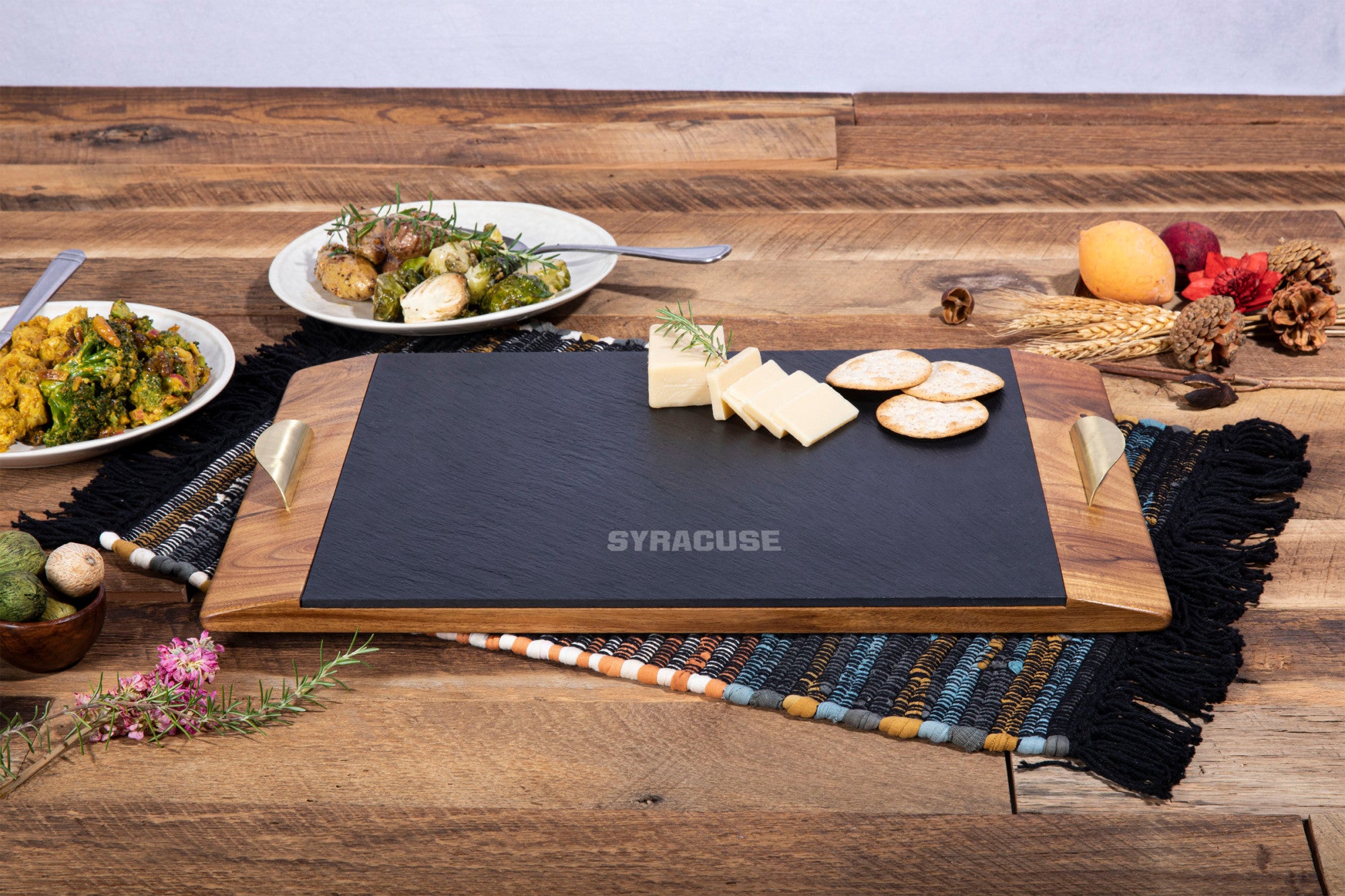 Syracuse Orange - Covina Acacia and Slate Serving Tray