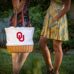 Oklahoma Sooners - Coronado Canvas and Willow Basket Tote